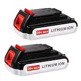 enegitech 20 V 2.0 AH交換用バッテリーブラックand Decker Black & Decker 20V-2Pack E-BA408 Black decker 20V (2 PCS