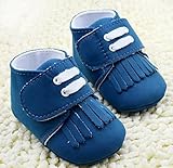 ベビーシューズ　ファーストシューズ　ハイカット　マジックテープ　PU　1993　ブルー (13cm)