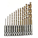 ROSENICE チタン コーティング HSS ドリルビットセット　1.5-6.5mm　13頭