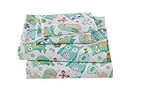 MKホームMKコレクションベッドスプレッドTeens/Girls Owl TeelグリーンAqua新しい Crib Sheet ピンク