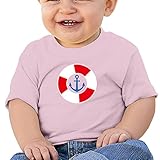 リンゴ ベビーＴシャツ救命ブイ イカリ アンカー キッズＴシャツ Pink 24 Months