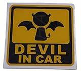 DEVIL IN CAR ( 12cm シール ステッカー デザイン 悪魔 )