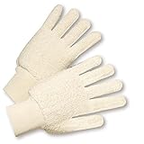 West Chester T24KWL Cotton Double-Palm Loop Out Terry Gloves, Women, White [並行輸入品]