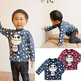 (パンダマニア)PANDA MANIA 2015 デカアップリケ 長そでTシャツ 95cm レッド