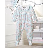 Mud Pieガールズベビーブルーローズtake-me-home Footed Sleeper &帽子セット カラー: ブルー