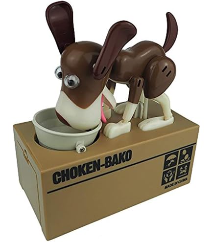 Amazon.co.jp: かわいい犬貯金箱ハスキー犬銀行おもちゃコインバンク 
