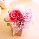 【ベルシック】 プリザーブドフラワー&フレグランスソープフラワー エタニティ ピンク 枯れないお花 ほのかに香るお花 お祝・お見舞い <即日出荷><送料無料(一部地域を除き)>