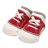 スニーカー風カップソックス 赤 11-13cm