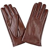 JOYBANK レディース ショートグローブ フェイクレザー 手袋 衣装 ショート グローブ パーティー コスプレ (ブラウン Sサイズ)