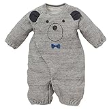 西松屋 EFD 接結ニット長袖コンビドレス（クマフェイス）【新生児50-60cm】 新生児