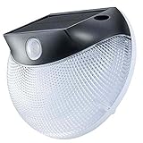 オーム電機 ledライト ledセンサーウォールライト 常夜灯に自動切替え ソーラー 110lm ソーラー発電式 ウォールライト 黒