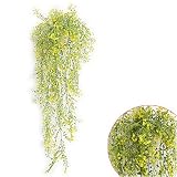 [幸福マーケット]　人工観葉植物　壁掛け　インテリア　造花　吊り下げ　フェイクグリーン　室内装飾　飾り付け　世話のいらない　パーティー/結婚式/引越しなどのイベント　プレゼント　お祝い　癒し　イエロー