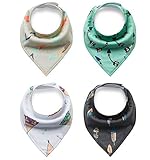 Raymoonベビー ビブ 三角 よだれかけ バンダナ型 サイズ調整可能 　洗い替え100％コットン　出産祝い　可愛い　6枚セット