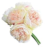 シルク牡丹の花のアレンジメントはホーム偽の花の結婚式の花の装飾が施さ5頭の休日の花シャンパン