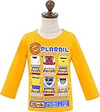 (プラレール)PLARAIL キッズ 男の子 裏起毛 長袖 トレーナー【55p601】80cm イエロー