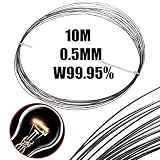 10 m 純度 99.95% タングステン w 線径 0.5 mm ブラック真空加熱 w 材料