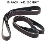 1x42 - 800 Grit 10 Pack - Premium Silicon Carbide Knife Sharpening Belts Made in USA [並行輸入品]