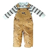 OSH KOSH(オシュコシュ) B'gosh ベビー ボーイズ オーバーオール / 長袖ロンパース 2Pセット Schiffli Fighter Jet Canvas Overalls / Ther