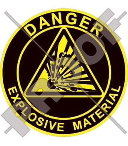 ISO Warning Symbol Labels - Explosive Hazard, Safety Labels
