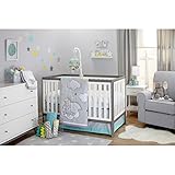 3 PieceグレーホワイトブルーDumboベビーベッド寝具セット、新生児Disney Themed Nurseryベッドセット幼児子Clouds Cartoon Movie Animated星毛布掛