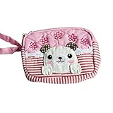 「甘い犬」刺繍アップリケウォレット財布ポーチ（12.9*9.9**2.7cm）