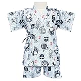 アスナロ（甚平） 甚平 ベビー 男の子 日本製生地 大相撲柄 綿100％ 国産生地 80 ホワイト