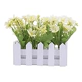 AWHAO ポット付き　造花　フラワー　花束雛菊デージー　結婚式 パーティー 装飾　ホーム デコレーション 7色