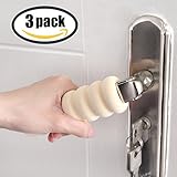 【Pedonir】3本入　ドアノブ　カバー　グリップクッション　ドアハンドル クッション　衝突　帯電防止　子供　安全　静電　インテリア (クリーム)