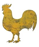 Designocrasy Rooster Silhouette Sign Rustic Handcrafted Wooden Wall Art, Home Decor 24" [並行輸入品]