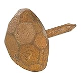 A29 Hand Forged Iron Round Geodesic Cloves/Nails, Rust Finish, Set of 4 [並行輸入品]