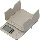 ドリテック(dretec) レタースケール 目盛り付き 取引・証明以外用 計量皿が開く 2kg/1g単位 風袋引き 大画面 ベージュ