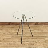 ガラステーブル サイドテーブル 丸 テーブル カラー：クリア