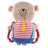 Fenteer ベビー　赤ちゃん　リュック型　ヘッドガード　ごっつん防止　保護クッション　補助バンド付き　怪我防止　全3種類 - レッドベアー