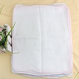 30個の白い綿のベビーガーゼモスリンの正方形のタオル