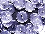 100個 アクリルボタン 二つ穴 クリア色 20mm クラフト 手芸用品 縫製ボタン アクリルボタン Ｈuey 手芸材料のヒューイ h2686s91