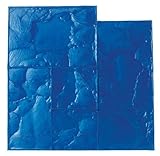 BonWay 12-881 24-Inch by 24-Inch Ashlar Cut Stone Urethane Texture Mat, Blue [並行輸入品]