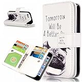 UNEXTATI iPhone SE ケース 高品質 PUレザー 手帳型ケース 保護カバー カード収納 液晶保護 防塵 Apple iPhoneSE 用 Case Cover (P2 ホワイト)