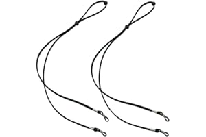 SDJWS メガネストラップ ブラック眼鏡ストラップ おしゃれ 男女兼用 調節可能 メガネ小物 2本セット