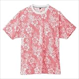 コーコス(CO-COS) アロハ柄プリント 半袖Ｔシャツ イベント 大売出し 制服 cc-ks287-b ピンク ５Ｌ