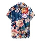 シャツ おもしろ ビーチ リゾート プリント 半袖 メンズ ボタン レジャー ス tシャツ プリント 形態安定 ストリートホームウェア 大き