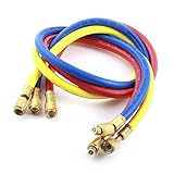 uxcell　冷媒充電ホース　ホースチューブ　R134　メスネジ1/8PT　3個