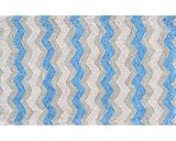 The Rug Market 12388B Handmade Rugs, Ziggy-Blue, Multicolor [並行輸入品]