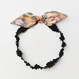 【Tomorrow and Everyday】 ハロウィン うさ耳 リボン ヘアバンド ベビー キッズ (オレンジ)