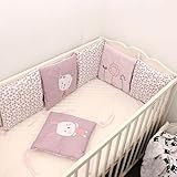 [千楽] 6枚セットベッドバンパー ベッドガード ベビー 半周タイプ 出産お祝い (パープル)