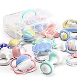 Yarssir Baby Rattles And Teethers Gift Shaking Rattle Set for Newborn Baby Toddler Infant with Stora