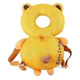 Vmorde-赤ちゃん転倒防止 乳幼児用ごっつん 赤ちゃんのごっつん防止 リュック セーフティー安全頭保護メッシュ 適用年齢6ヶ月～28ヶ月 タイプ10黄色いベア 送料無料