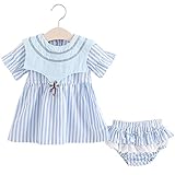 YY-Natuhi ベビー服 子供服 女の子 ワンピース ドレス パンツ付き キッズ 女児 かわいい ふわふわ スカート 入園式 卒園式 赤ちゃん 七五三 発表会 ベビースーツ 夏秋 半袖 レース (