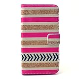 UNEXTATI Galaxy S6 手帳型 ケース 高品質 PUレザー カード収納ケース カバー 耐衝撃 全面保護 防塵 スタンド機能 Samsung Galaxy S6ケース Case (ピンク,