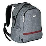 SONONIA 15L　軽量　大容量　おむつ替え　ベビー　マザーズ　おむつ　バッグ　ママ　バックパック　+　交換用マット　+　ティッシュボックス　全3色 - グレー