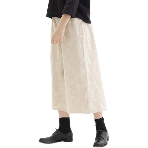 新品　nop de nod ノップドゥノッド　コットンリネンバックヘムロゴパンツ 新品 nop de nod ノップドゥノッド コットンリネンバックヘム
